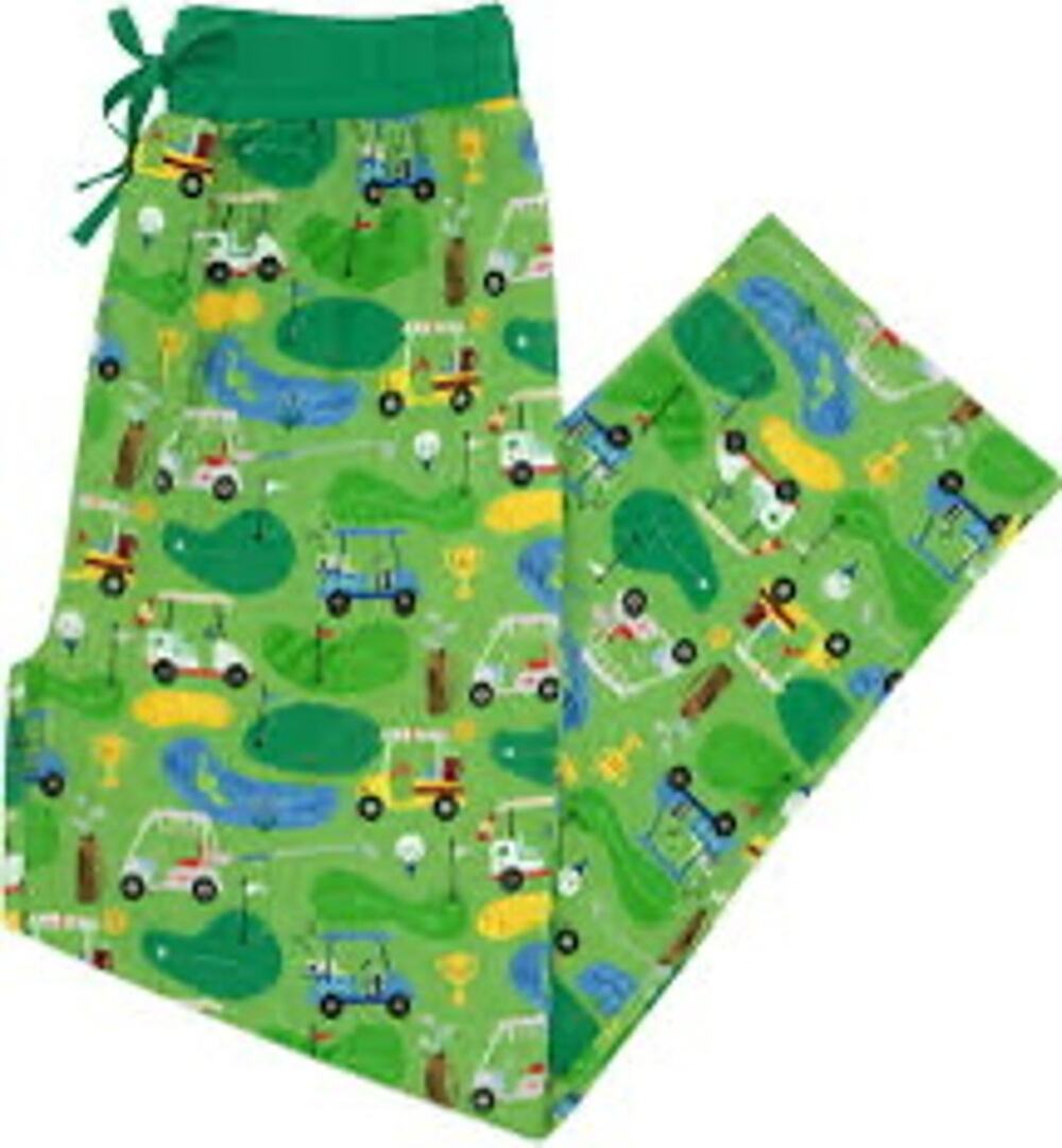 Little Sleepies Fairway Fun Pajama Pants Size Medium Some wash wear